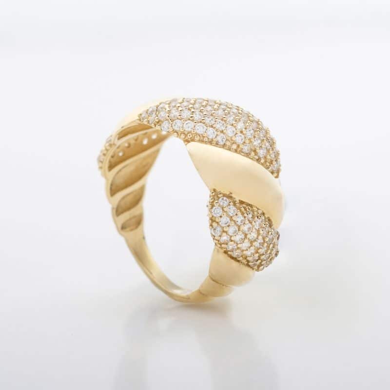 Piforte Pietra Thick Fold Ring - Image 2